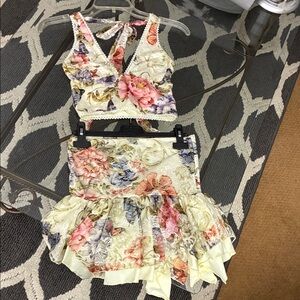 Floral Lace Two-Piece Set XS